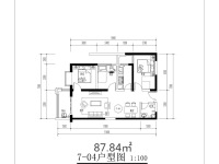 3室2廳1陽臺 瑞鼎城二期戶型圖