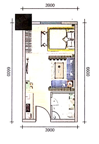 1室1厅1阳台 ME公寓公寓户型图