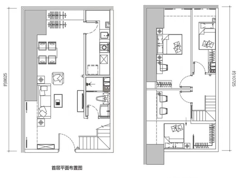 3室2厅1阳台 海伦国际海乐荟公寓户型图