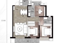 3室2廳1陽(yáng)臺(tái) 碧桂園隆盛府戶型圖