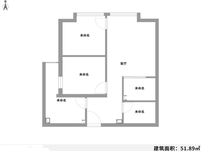 2室2廳1陽(yáng)臺(tái) 春城慧谷B區(qū)戶型圖