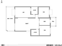 3室2廳2陽臺 湖畔之夢戶型圖