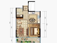 2室2廳 紅星天悅A1地塊戶型圖