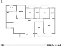 4室2廳2陽(yáng)臺(tái) 玫瑰灣小區(qū)戶型圖