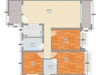 2室1廳1陽臺(tái) 春苑小區(qū)戶型圖