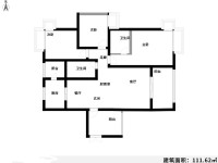 3室2廳2陽(yáng)臺(tái) 西府景苑戶型圖