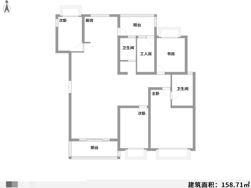 4室2廳2陽臺 湖畔之夢戶型圖