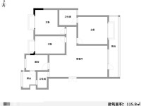 4室2廳2陽臺 滇池嶺秀二期戶型圖