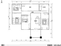 4室2廳1陽臺 白馬小區(qū)戶型圖