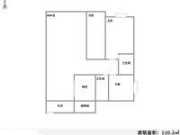 3室2廳1陽臺 春城慧谷B區(qū)戶型圖