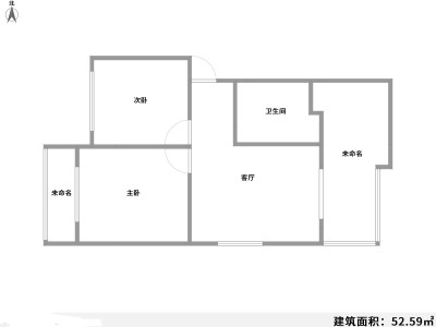 2室2厅1阳台 西华小区商住楼户型图
