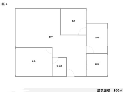 4室2廳2陽(yáng)臺(tái) 凱苑小區(qū)戶(hù)型圖