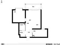 1室1廳1陽臺 硅谷公寓戶型圖