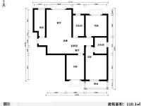3室2廳1陽臺 城市景苑戶型圖