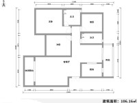 3室2廳2陽(yáng)臺(tái) 滇池印象花園戶型圖