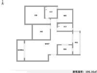 3室2廳2陽(yáng)臺(tái) 滇池印象花園戶型圖