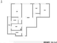 3室2廳2陽(yáng)臺(tái) 春城慧谷B區(qū)戶型圖