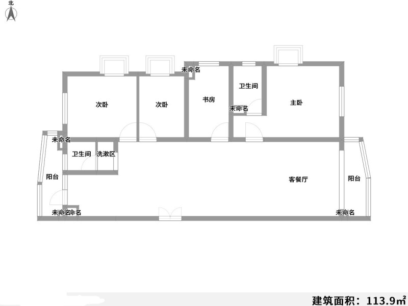4室2廳1陽臺 春苑小區(qū)戶型圖