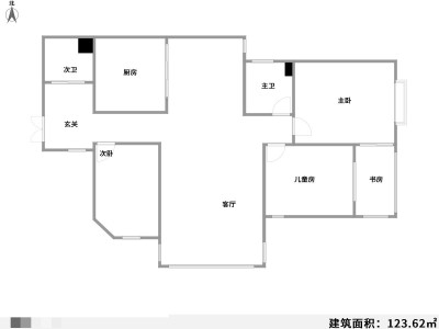 4室2厅1阳台 金坤尚城长乐里户型图