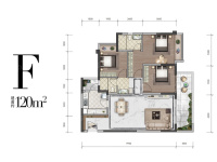 3室2廳1陽臺(tái) 招商雍和府一期戶型圖