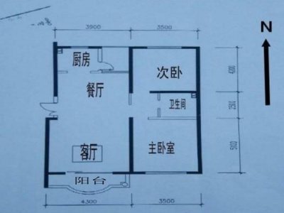 2室2廳2陽臺(tái) 世紀(jì)城望春苑戶型圖