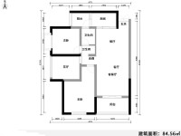 3室2廳1陽臺 城市領地戶型圖