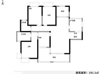 4室2廳2陽臺 銀海暢園西區(qū)戶型圖