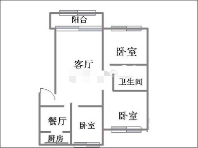 3室2厅1阳台 西华北区户型图