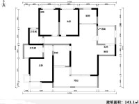 4室2廳2陽臺 銀海暢園西區(qū)戶型圖