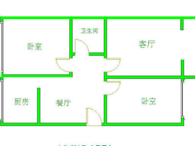 2室1厅1阳台 南疆花园户型图