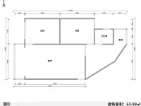 2室2廳1陽臺(tái) 新發(fā)小區(qū)戶型圖