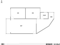 2室2廳1陽臺(tái) 新發(fā)小區(qū)戶型圖