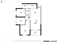 3室2廳1陽臺 城市領地戶型圖