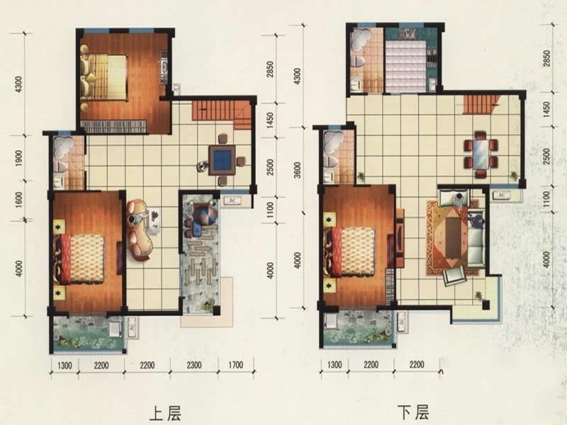 2室2廳2陽臺(tái) 世紀(jì)城玉春苑戶型圖