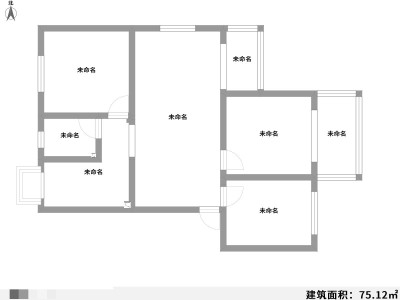 3室2厅1阳台 国城小区户型图