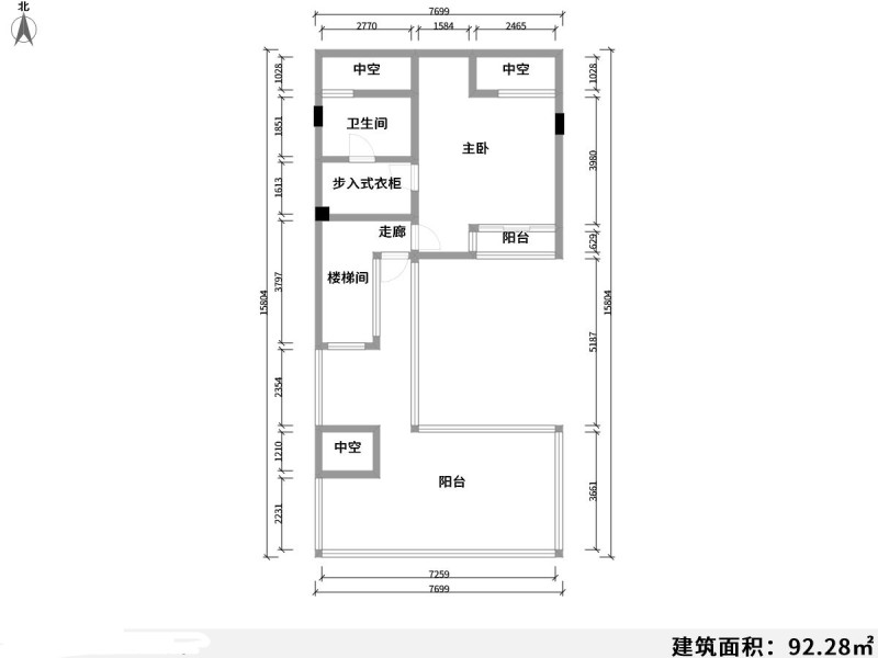 3室2厅1阳台 银海畅园东区户型图