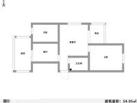 2室2廳1陽臺 豐寧小區(qū)北區(qū)戶型圖