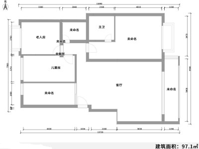 3室2厅2阳台 第一国际（棕榈泉花园）户型图