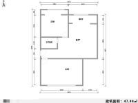 2室2廳1陽(yáng)臺(tái) 棕樹營(yíng)小區(qū)戶型圖