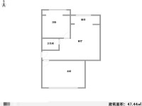 2室2廳1陽(yáng)臺(tái) 棕樹營(yíng)小區(qū)戶型圖