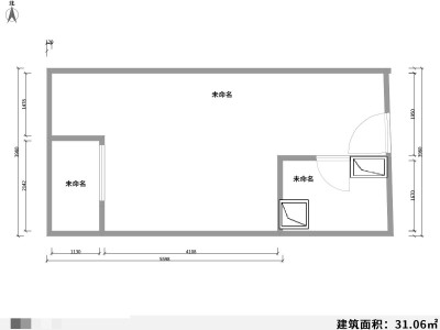 1室1阳台 万科金域国际公寓户型图