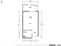1室1廳1陽臺 華龍人家戶型圖