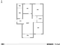 3室2廳1陽臺(tái) 金星小區(qū)戶型圖