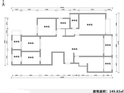 5室3厅2阳台 江东四季园户型图