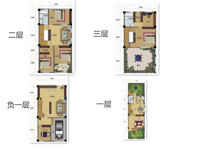 5室2厅2阳台 果林湖畔别墅户型图