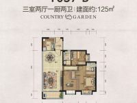 3室2廳1陽(yáng)臺(tái) 碧桂園春城映象一期戶型圖