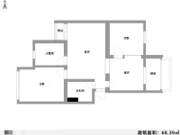 3室2廳2陽(yáng)臺(tái) 紅云小區(qū)A區(qū)戶型圖