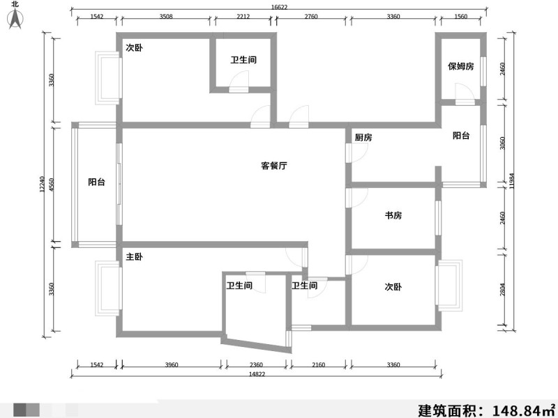 5室2廳2陽臺 翡翠灣戶型圖