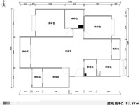 3室2廳1陽(yáng)臺(tái) 江東小康城戶型圖