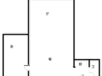 1室1廳1陽臺 云南映象花好月圓一期戶型圖